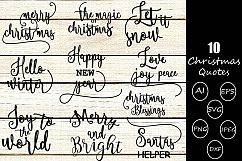 Christmas Quotes svg cutting files Product Image 1