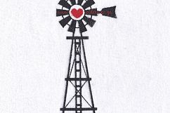 Windmill Red Heart Middle Center Machine Embroidery File Product Image 6
