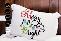 Merry &amp; Bright CHRISTMAS SVG File Bundle Product Image 1