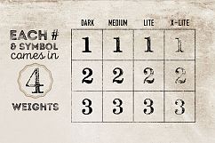 Vintage Hand Stamped Numbers and Symbols Product Image 2