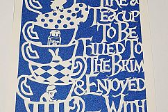 Wonderland inspired &#039;Life is like a teacup&#039; template Product Image 3