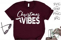 Grunge SVG, Distressed SVG, Christmas Vibes SVG Product Image 1