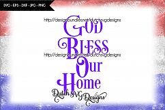 Text cutting file God Bless our Home, svg cut file Product Image 3