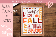 Fall Svg, Fall Sign Svg, Autumn Svg, Harvest Svg, Pumpkins Product Image 1