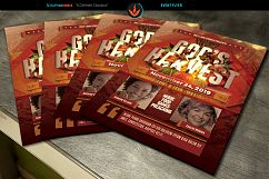 God&#039;s Harvest Fall Flyer Photoshop Template  Product Image 2