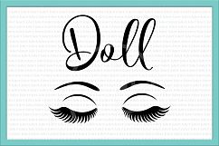 doll face svg, eyes svg, svg quote, make up svg, pretty svg Product Image 1