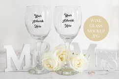 Real Photo Mockup of Wine glasses Product Image 1