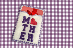 Mother&#039;s Day ITH Gift Card Holder Applique Embroidery Design Product Image 1