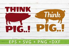 THINK PIG farm theme SVG Product Image 1