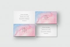 Business card template with watercolor Product Image 2