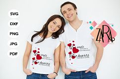 Two souls with but a single thought, two hearts that beat as one  ,  svg DXF pdf jpg PNG - Cutting Files - Wall art - Clip Art  Product Image 1