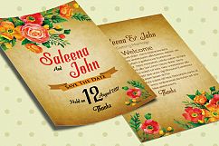 Double Sided Wedding Invitation Card Product Image 1