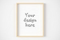 Light wood frame mockup 8x10 inch Product Image 1