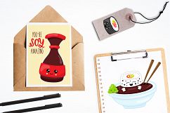 Kawaii sushi graphics and illustrations Product Image 4