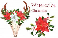 Watercolor Christmas clipart Product Image 3