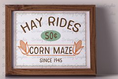 Hay Rides &amp; Corn Maze| SVG | PNG | Printable | Fall | Autumn Product Image 2