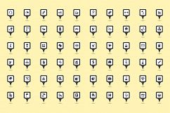 152 map pointer icons. Square and rhombus shapes Product Image 2
