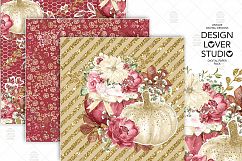 Marsala Pumpkin digital paper pack Product Image 5