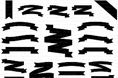Ribbon Banners SVG text banners svg cutting files Cricut and Silhouette SVG dxf png jpg included. Flags and Ribbons cutting files Product Image 2