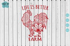 life is better on the farm svg, cockerel svg, farm life svg Product Image 2