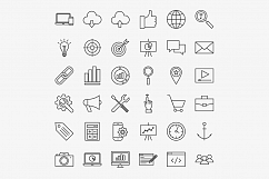 SEO Line Art Icons Product Image 3