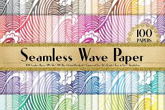 100 Seamless Wave Pattern Digital Papers, Sea Ocean Nautica Product Image 1