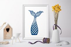 Mermaid tails, fishes, starfishes, shells silhouettes SVG DXF PNG EPS Cutting Files. Mermaid tail SVG, Mermaid Bundle SVG. Product Image 5
