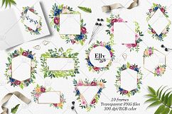 Watercolor flowers clip art - Grace Product Image 3