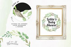 Verde Watercolor Clipart Wreaths Garlands Leaves Leaf Greenery Product Image 3