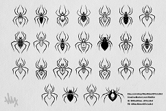 Spooky Spiders Hand-drawn Halloween Art Pack - Vector &amp; PSD Product Image 11