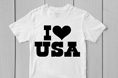I Love USA - USA Patriotic SVG EPS DXF PNG Cutting Files Product Image 2