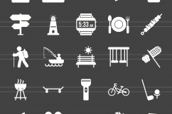 166 Activities Glyph Inverted Icons Product Image 2