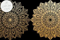 Mandala Clipart Set Rainbow &amp; Gold Product Image 2