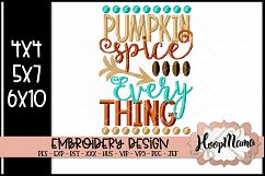 Pumpkin Spice Everything - Embroidery Design Product Image 1