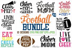 Football SVG Bundle, Football Mom Bundle, SVG, PNG, Cut File Product Image 1