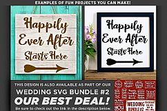 Happily Ever After Starts Here SVG File Wedding Sign - 5520 Product Image 2