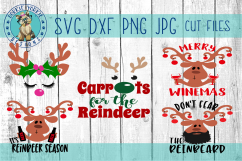 Reindeer Bundle - reinbeer, face, wine, christmas SVG Cut Product Image 1