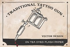 Traditional Tattoo Gun Vector Product Image 1