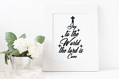 Joy to the World Svg, Christmas svg, Christian svg, Cross svg, Tree, Carol Song, Silhouette Files, Cricut Files, Jesus, svg, dxf, eps, png. Product Image 2