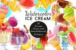 Watercolor Ice Cream Product Image 1