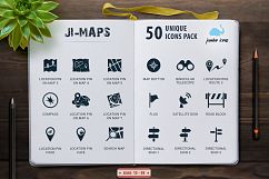 Glyph Map Icons Set Product Image 8