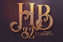 Golden Ornament- 3D Lettering Product Image 4