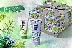 Green tropical leaves PNG watercolor set Product Image 4