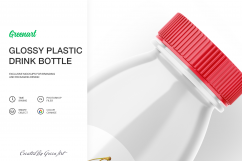Glossy Plastic Bottle Mockup Product Image 3