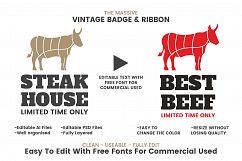 36 VINTAGE BADGE &amp; RIBBON Vol.9 Product Image 2