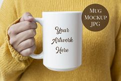 15oz Mug Mockup - Autumn jumper Product Image 1