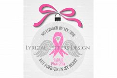 Cancer Memorial Pink Ribbon SVG DXF Cut File LL166A Product Image 2