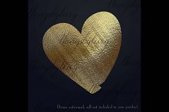 30 Realistic 24k Gold Metallic Hand Drawn Heart Clip Arts Product Image 2