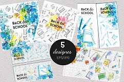 Back to school. Watercolor &amp; vector  Product Image 4