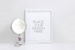 White Frame Mockup 8x10 stock photo png jpg Product Image 1